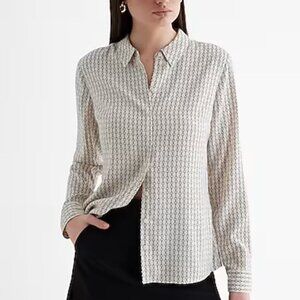 Slim Printed Portofino Shirt.  Worn Once!! No flaws!. Size L
